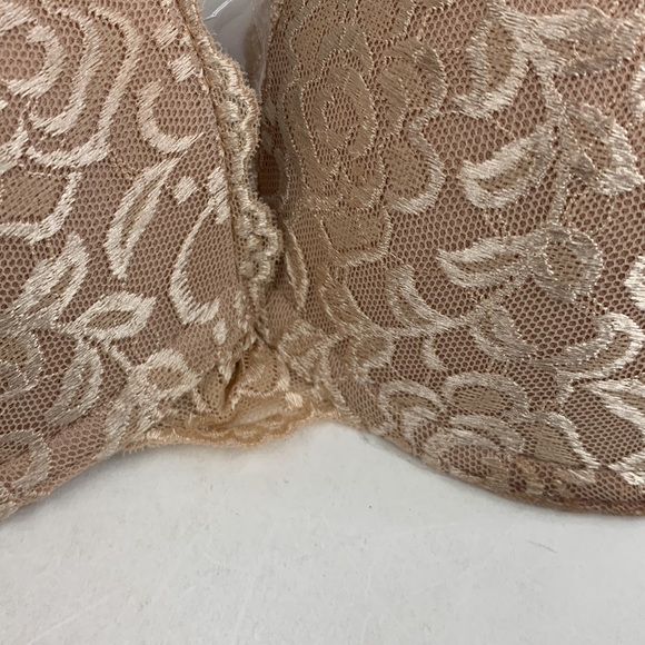 Strapless Backless Bra with body adhesive  Nude Lace Padded Size C Cup Underwire - Picture 7 of 10